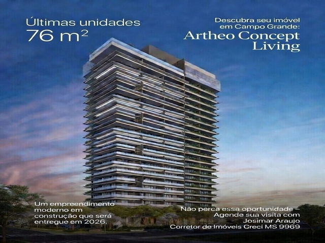 Últimas Unidades de Studio 76 m² no Artheo – Jardim dos Estados