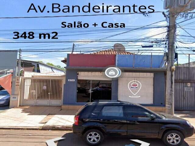 Salão Comercial + Casa. Av. Bandeirantes Nº876 R$649mil.