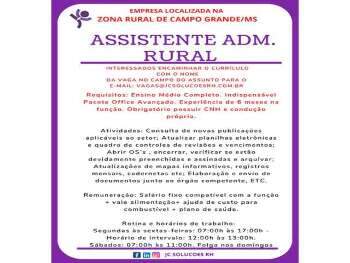 Vaga para Assistente Administrativo(a)