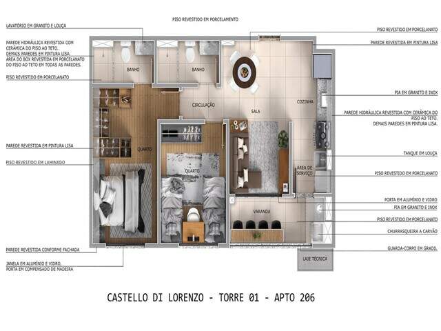 Apartamentos no Rita Vieira - Castelo di Lorenzi