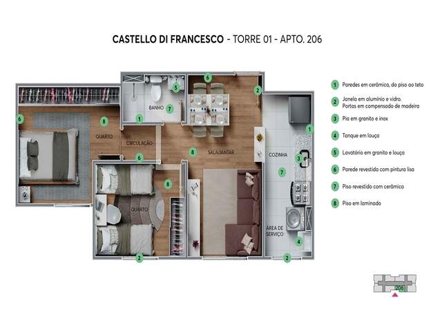 🏢 Apartamentos no Rita Vieira - Castello di Francesco