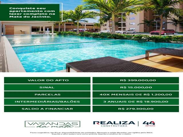 vendo Apartamento Novo Varanda Da Mata 
