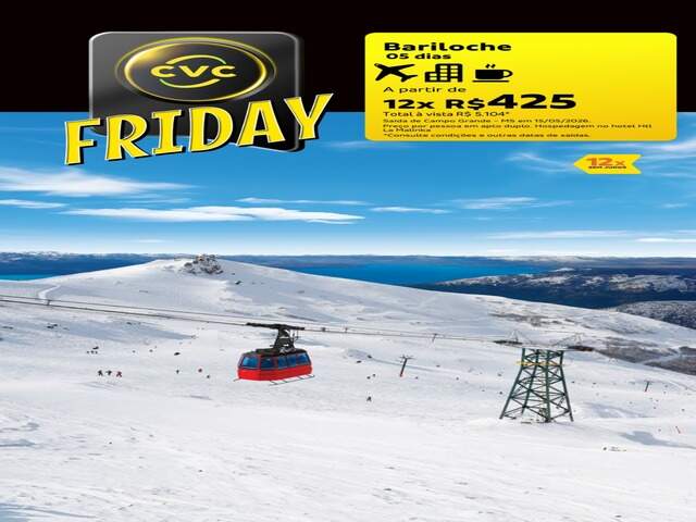 Venda de Pacote Turístico para Bariloche