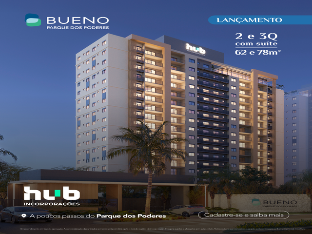 Lan&ccedil;amento: Bueno Parque dos Poderes - Apartamentos na planta (2 e 3 quartos)