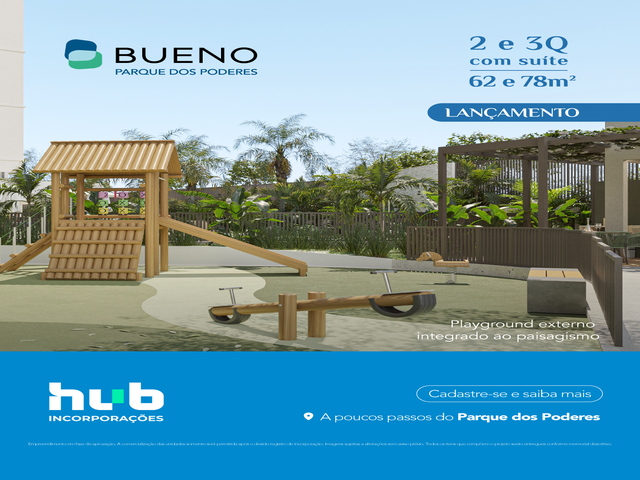 Lan&ccedil;amento: Bueno Parque dos Poderes - Apartamentos na planta (2 e 3 quartos)