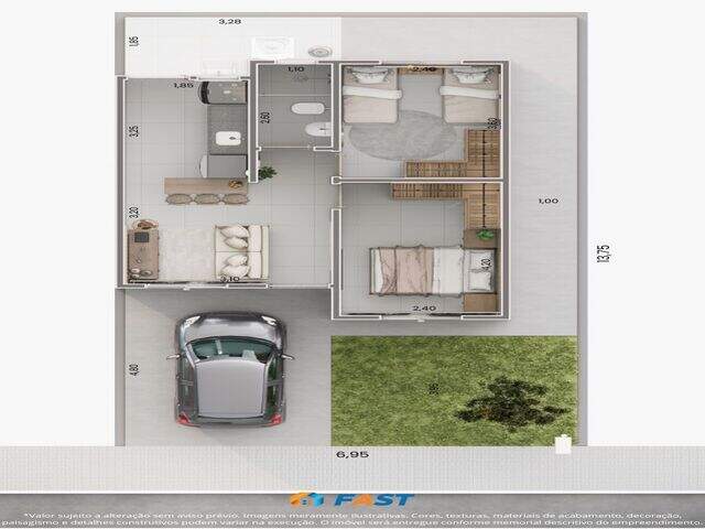 vendo Casa T&eacute;rrea na planta Jardim Tarum&atilde; 