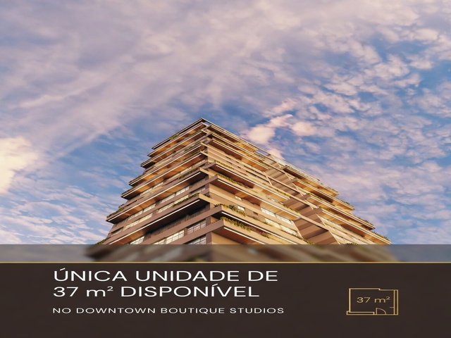 ÚNICA UNIDADE DE 37 m² DISPONÍVEL NO DOWNTOWN BOUTIQUE STUDIOS