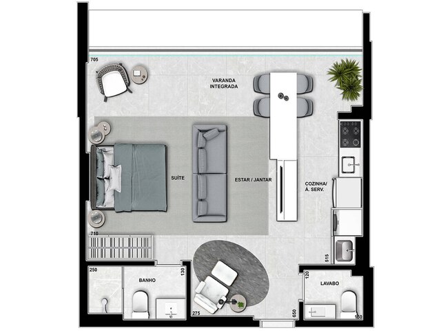 &Uacute;ltimas Unidades de Studio 51 m&sup2; no Artheo &ndash; Jardim dos Estados 