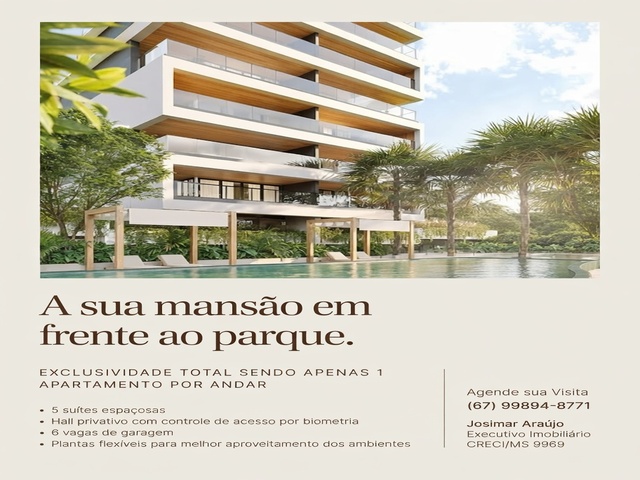 Heritage Saraiva de Rezende | 404 m&sup2; | Frente ao Parque das Na&ccedil;&otilde;es Ind&iacute;genas