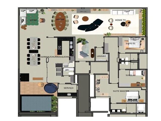 Cobertura 289 m&sup2; | 3 Su&iacute;tes | Piscina Privativa | Sofistica&ccedil;&atilde;o e Exclusivide