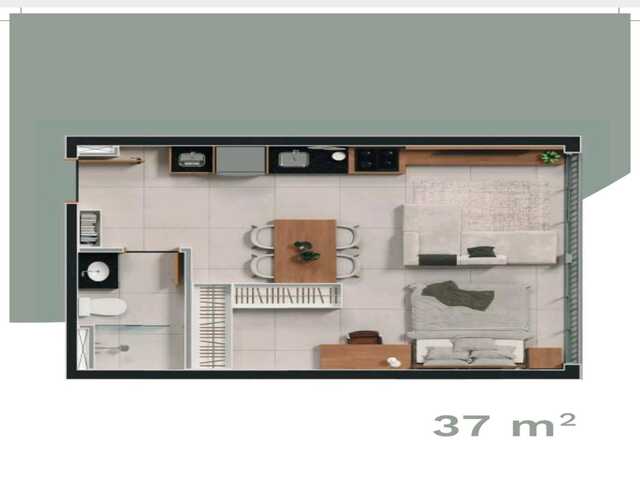 &Uacute;NICA UNIDADE DE 37 m&sup2; DISPON&Iacute;VEL NO DOWNTOWN BOUTIQUE STUDIOS