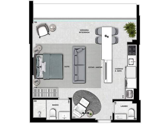 &Uacute;ltimas Unidades de Studio 51 m&sup2; no Artheo &ndash; Jardim dos Estados 