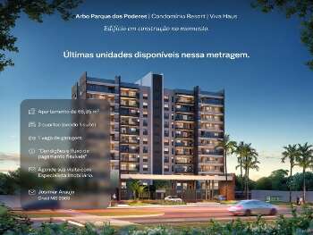 &Uacute;ltimas Unidades  66,95 m&sup2; I 2 Quartos I no Arbo Parque dos Poderes 