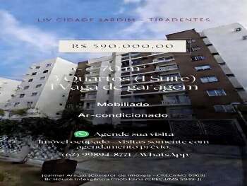 Apartamento Mobiliado 3 Quartos (1 Su&iacute;te) no Tiradentes + Lazer Completo