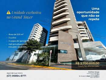 Unidade Exclusiva no Grand Tower | 220 m&sup2; no Royal Park