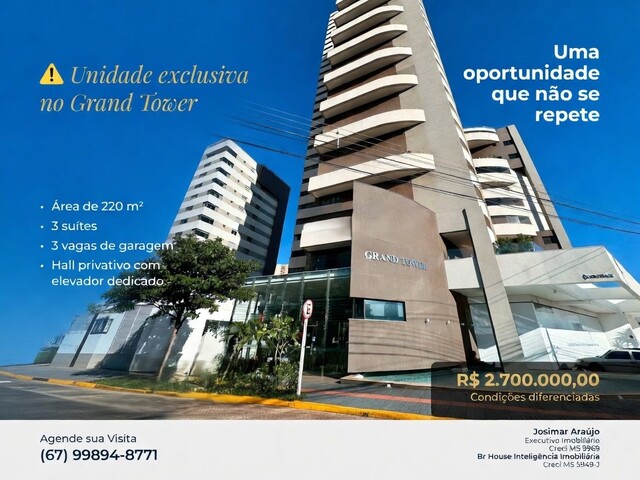 Unidade Exclusiva no Grand Tower | 220 m&sup2; no Royal Park