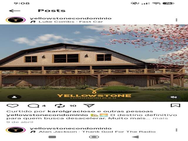 yellowstone sua casa no campo