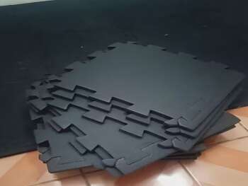 20 placas de  tatames Eva preto -  50 cm x50 cm x 1 cm