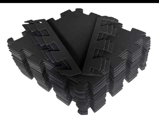 20 placas de  tatames Eva preto -  50 cm x50 cm x 1 cm