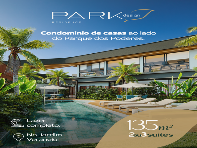 Condomínio de casas Park Design, 2 ou 3 suítes, Jardim Veraneio, na planta