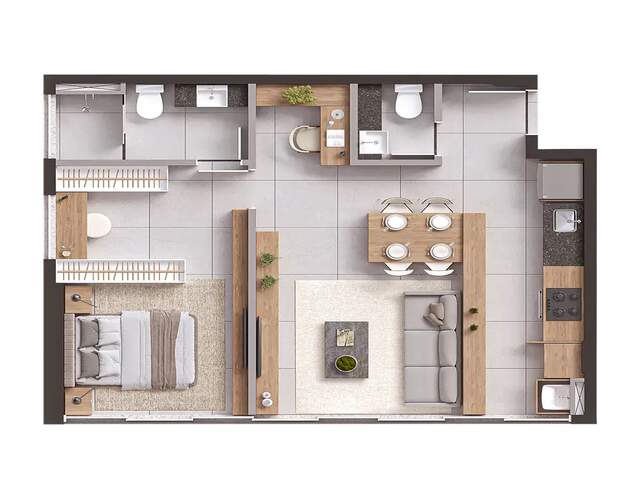 Downtown Boutique Studios: Studio Master 52 m² com vaga e entrada em 2x