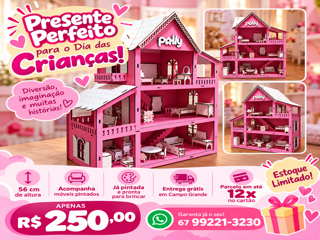 Casinha de boneca - Pronta entrega