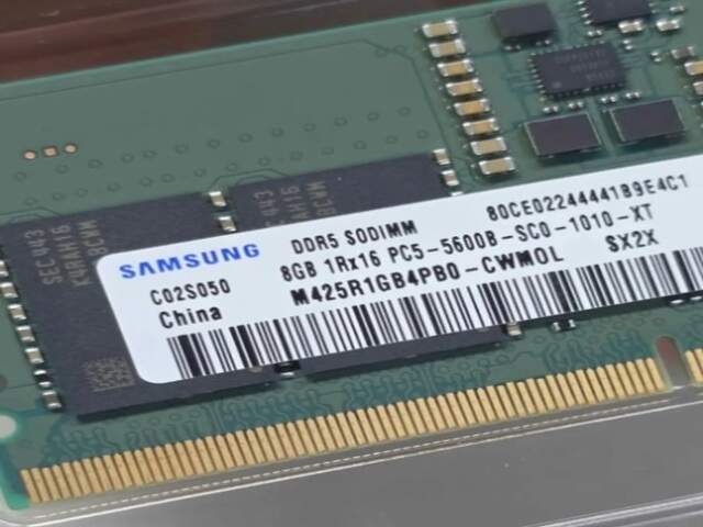 Mem&oacute;ria RAM 8 GB DDR5 5600 MHz Samsung - Notebook