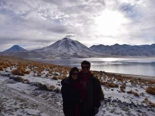 Isabela e Ande em uma das viagens juntos pela viagem no Chile. (Foto: Acervo Pessoal)