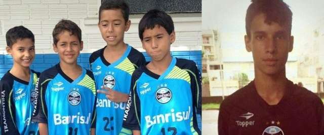 Gr&ecirc;mio seleciona cinco meninos de escola de futebol de Dourados