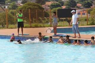 As aulas de natação também foram retomadas (Foto: Marcos Ermínio)