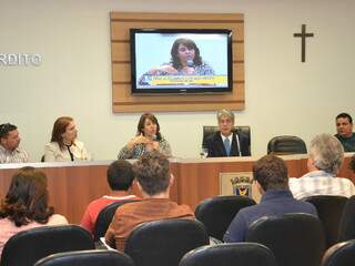 Debate na Câmara dos vereadores sobre implantação de ciclovia em Campo Grande. (Foto: Minamar Junior)
