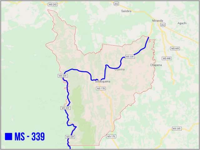 Com custo de R$ 5,4 milh&otilde;es, obra na MS-339 tem prazo de seis meses