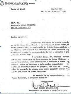 Carta a Oscar Niemeyer