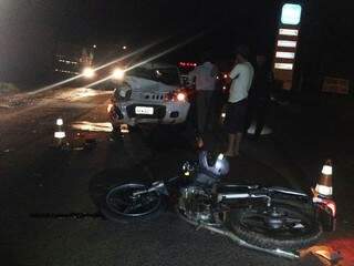 Motocicleta teria batido de frente com veículo Uno (Foto: Divulgação)