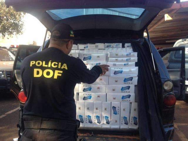 DOF apreende carga de cigarro contrabandeado avaliada em R$ 90 mil