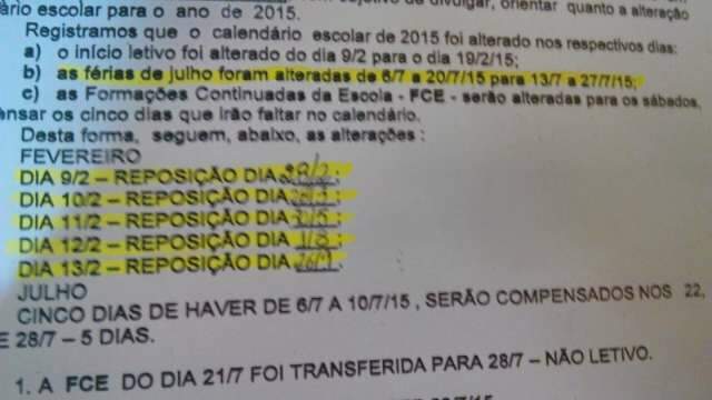 Rede municipal acrescenta cinco s&aacute;bados ao calend&aacute;rio e atrasa f&eacute;rias