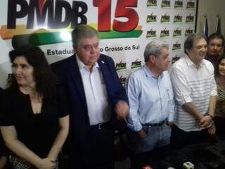 Carlos Marun ao lado do ex-governador Puccinelli.
 (Foto: Mayara Bueno).