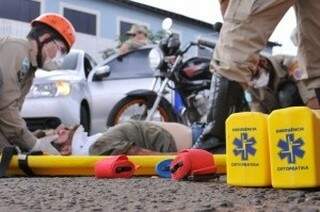 Proposta do Maio Amarelo é reduzir acidentes de trânsito nas grandes cidades. (Foto:Arquivo/Alcides Neto)