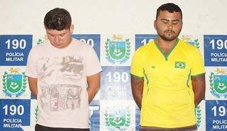 Fábio e Matheus foram presos hoje com pertences das vítimas (Foto:Ricardo Albertoni/Diário Corumbaense)