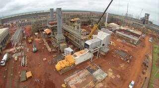 Construção da fábrica de fertilizante foi paralisada em Três Lagoas. (Foto: Perfil News)