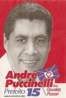 Panfleto de André Puccinelli na campanha de 1996, em que ele venceu Zeca do PT. (Foto: Reprodução)