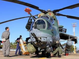 Helicópteros participam de competição em Campo Grande. (Foto: Divulgação)