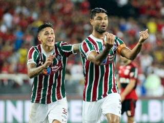 Gum abriu quem fez o gol Fluminense diante do Flamengo, no Engenhão (foto: Lucas Merçon/Fluminense)