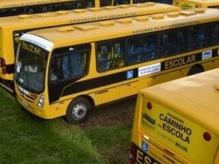 Ônibus comprados pelo Governo Federal foram readesivados (Foto: Simão Nogueira / arquivo)