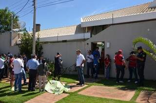 Comerciante foi morto na calçada da casa que tinha comprado recentemente em Pedro Juan Caballero (Foto: Leo Veras/Porã News)