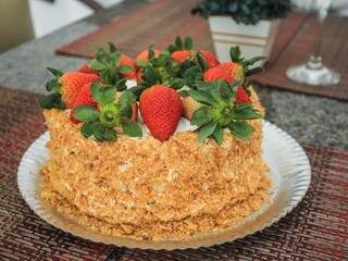 Torta de morango. (Foto: Marina Pacheco)