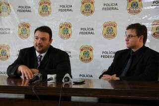 Delegados da PF,Marcelo Alexandrino (esquerda)  Cleo Mazzotti, falaram sobre o golpe hoje (Foto: Marcos Ermínio)