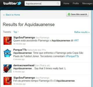  Jogo entre Flamengo e Aquidauanense é um dos assuntos mais comentados no Twitter
