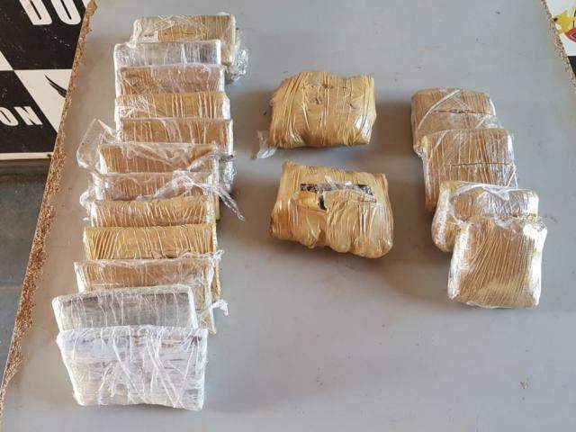 C&atilde;es farejadores encontram haxixe, maconha e coca&iacute;na em painel de carro