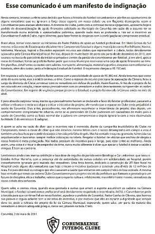 Ap&oacute;s cr&iacute;ticas, Corumbaense n&atilde;o quer mais ajuda da Prefeitura